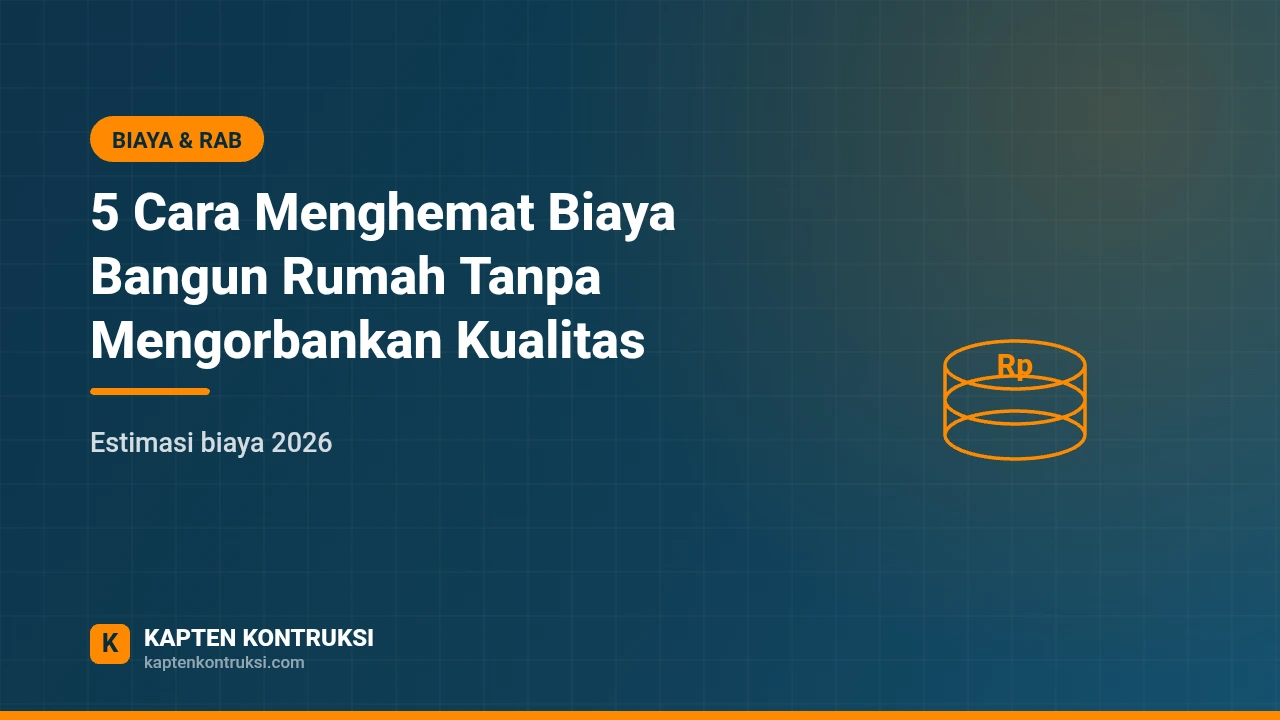 5 Cara Menghemat Biaya Bangun Rumah Tanpa Mengorbankan Kualitas — Kapten Kontruksi