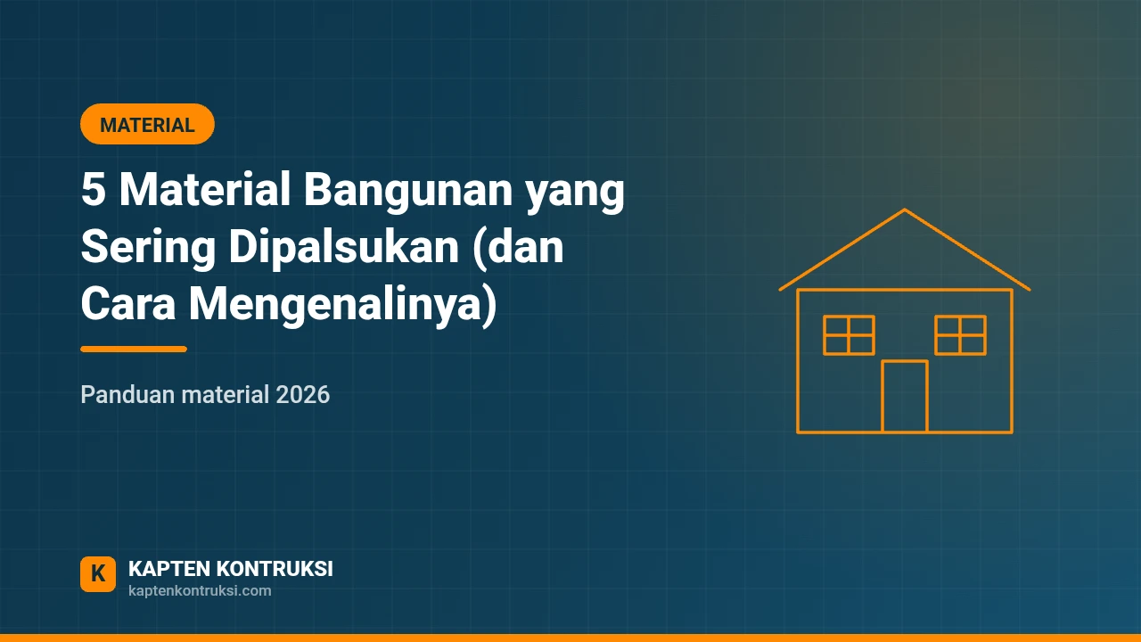 5 Material Bangunan yang Sering Dipalsukan (dan Cara Mengenalinya)