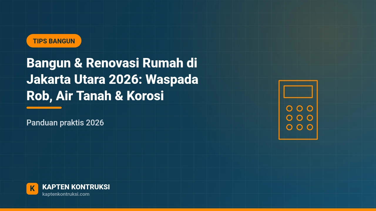 Bangun & Renovasi Rumah di Jakarta Utara 2026: Waspada Rob, Air Tanah & Korosi — Kapten Kontruksi