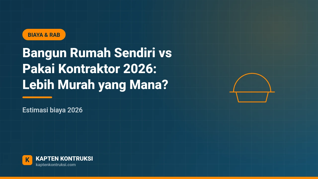 Bangun Rumah Sendiri vs Pakai Kontraktor 2026: Lebih Murah yang Mana? โ Kapten Kontruksi