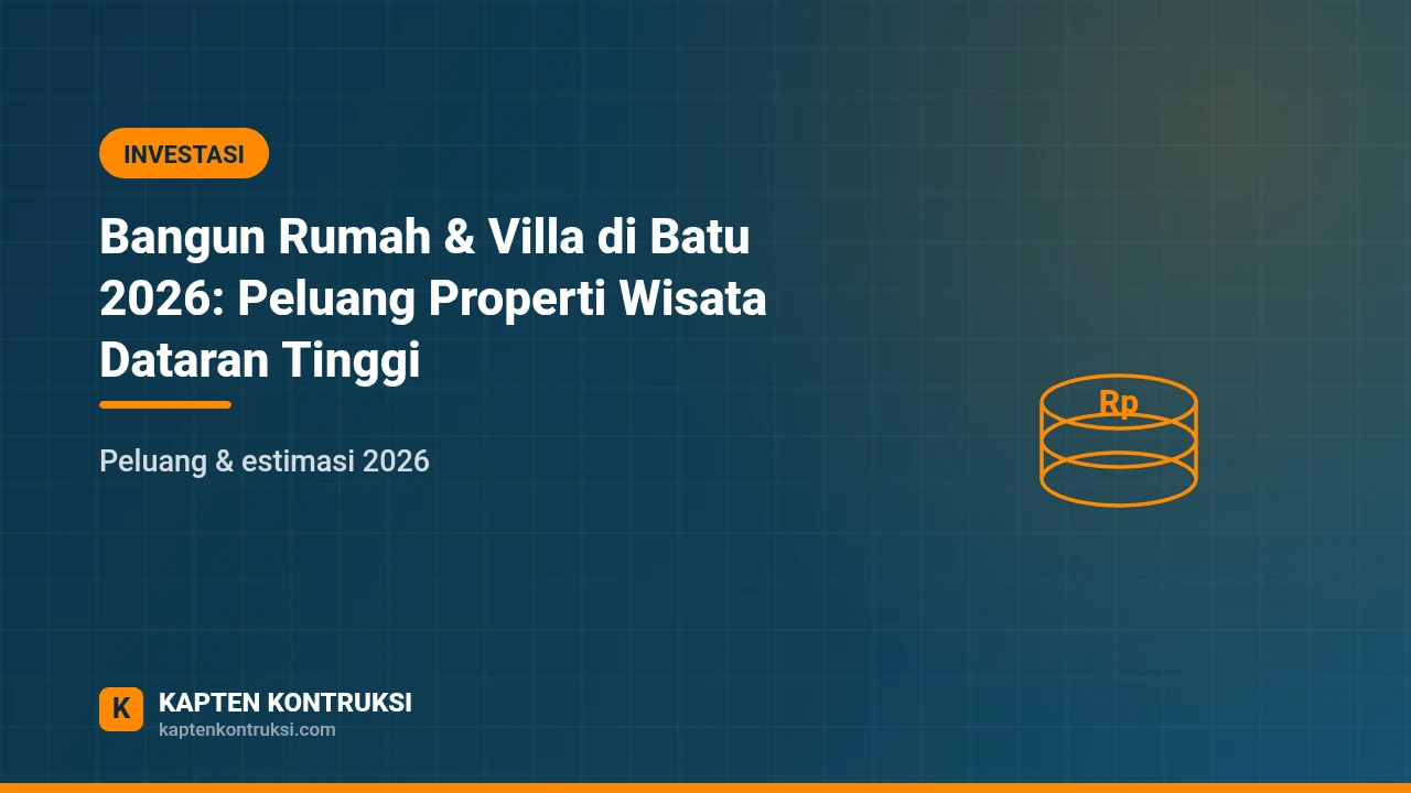 Bangun Rumah & Villa di Batu 2026: Peluang Properti Wisata Dataran Tinggi — Kapten Kontruksi