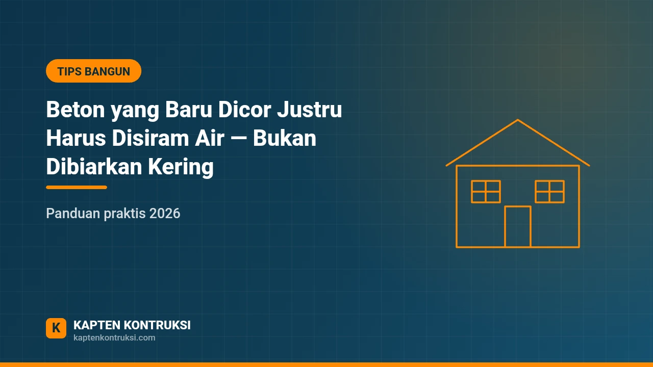 Beton yang Baru Dicor Justru Harus Disiram Air — Bukan Dibiarkan Kering — Kapten Kontruksi