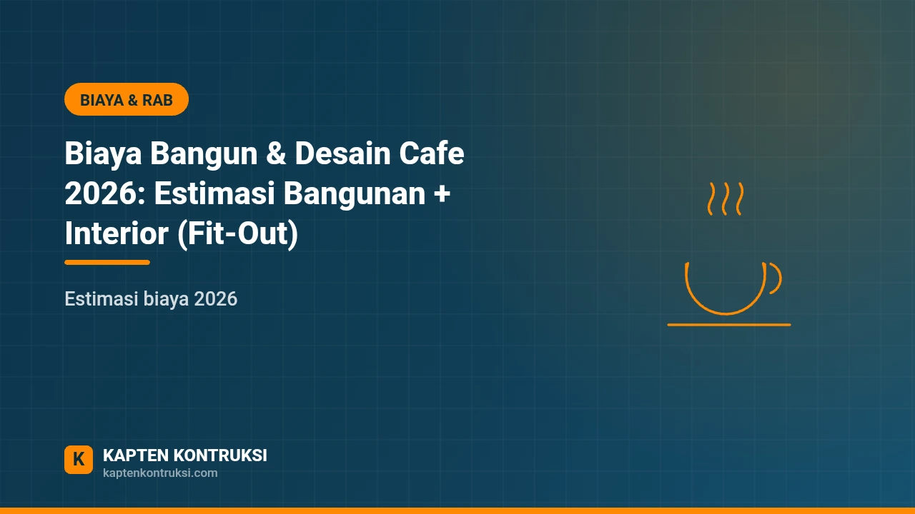 Biaya Bangun & Desain Cafe 2026: Estimasi Bangunan + Interior (Fit-Out) — Kapten Kontruksi