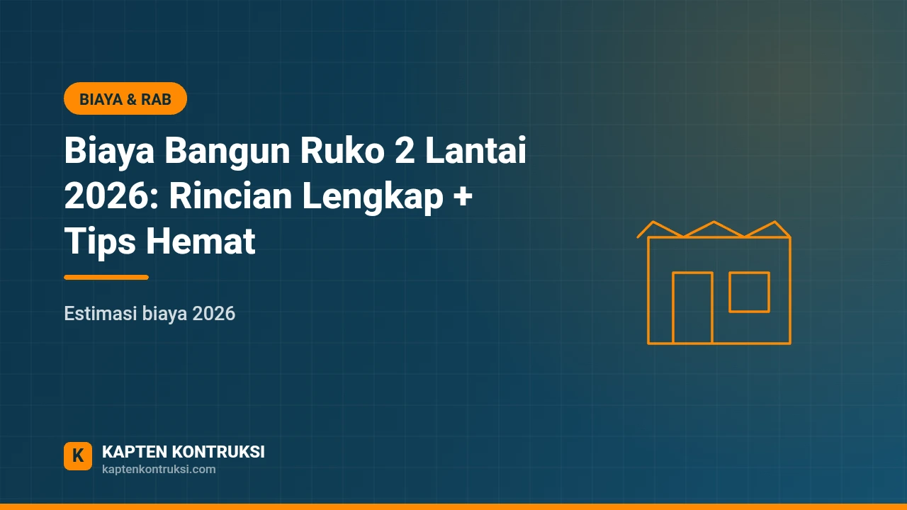 Biaya Bangun Ruko 2 Lantai 2026: Rincian Lengkap + Tips Hemat — Kapten Kontruksi