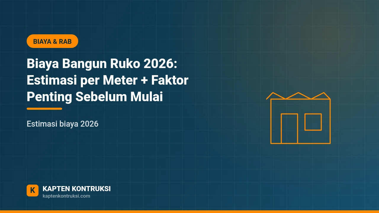 Biaya Bangun Ruko 2026: Estimasi per Meter + Faktor Penting Sebelum Mulai — Kapten Kontruksi