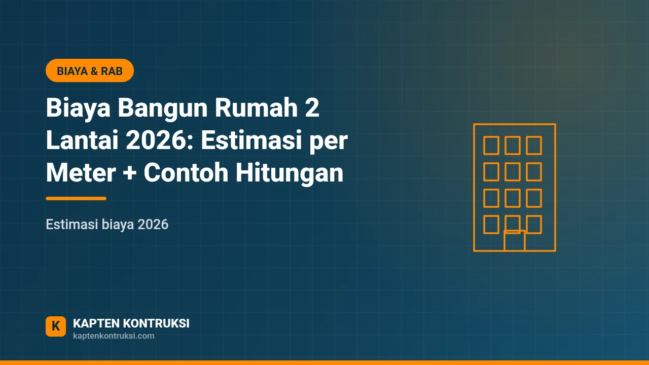 Biaya Bangun Rumah 2 Lantai 2026: Estimasi per Meter + Contoh Hitungan — Kapten Kontruksi