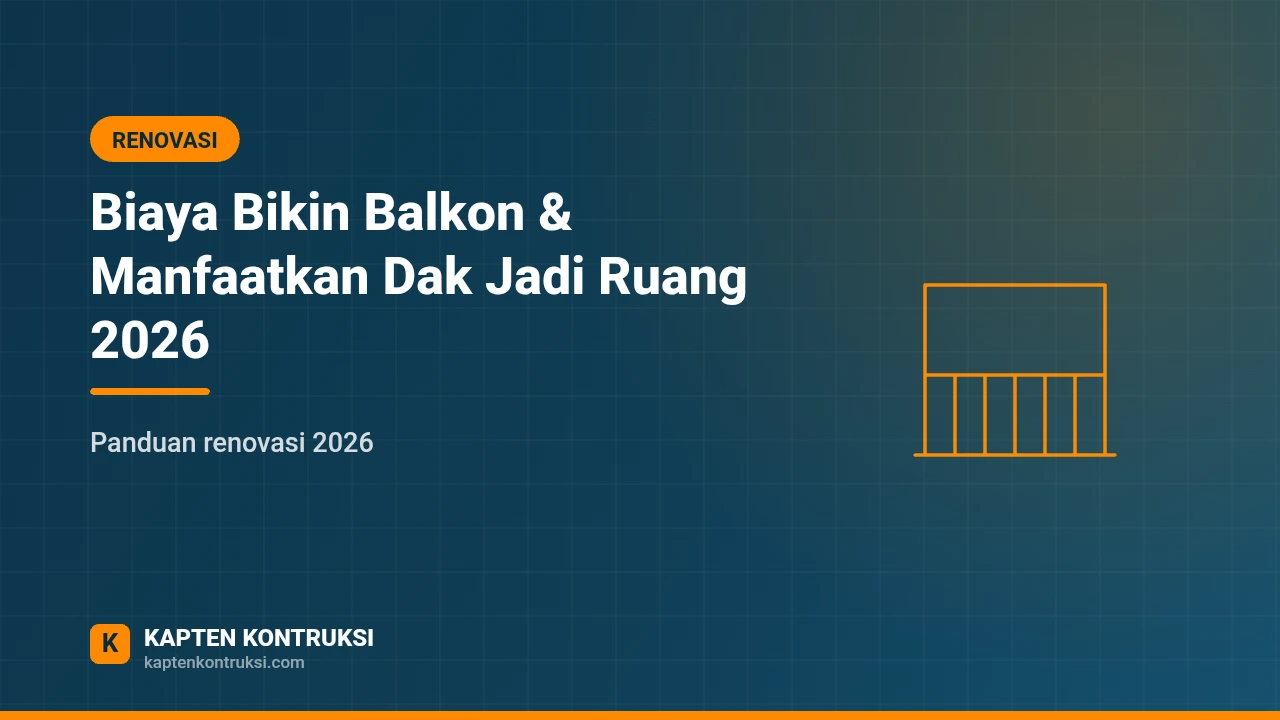 Biaya Bikin Balkon & Manfaatkan Dak Jadi Ruang 2026 — Kapten Kontruksi