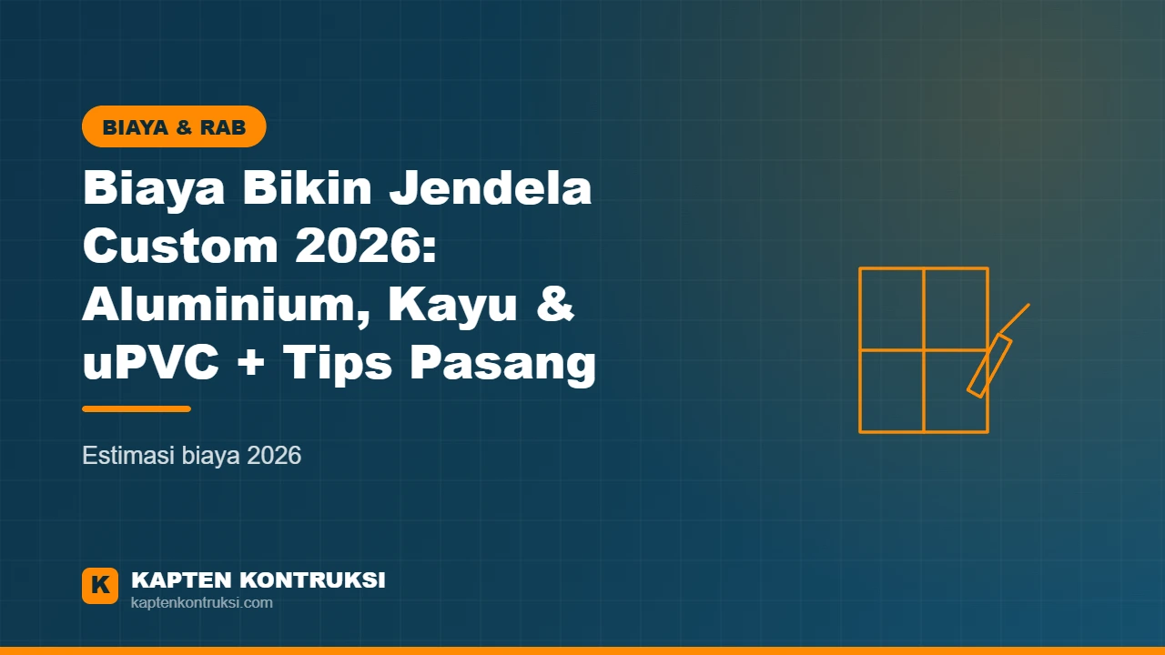 Biaya Bikin Jendela Custom 2026: Aluminium, Kayu & uPVC + Tips Pasang