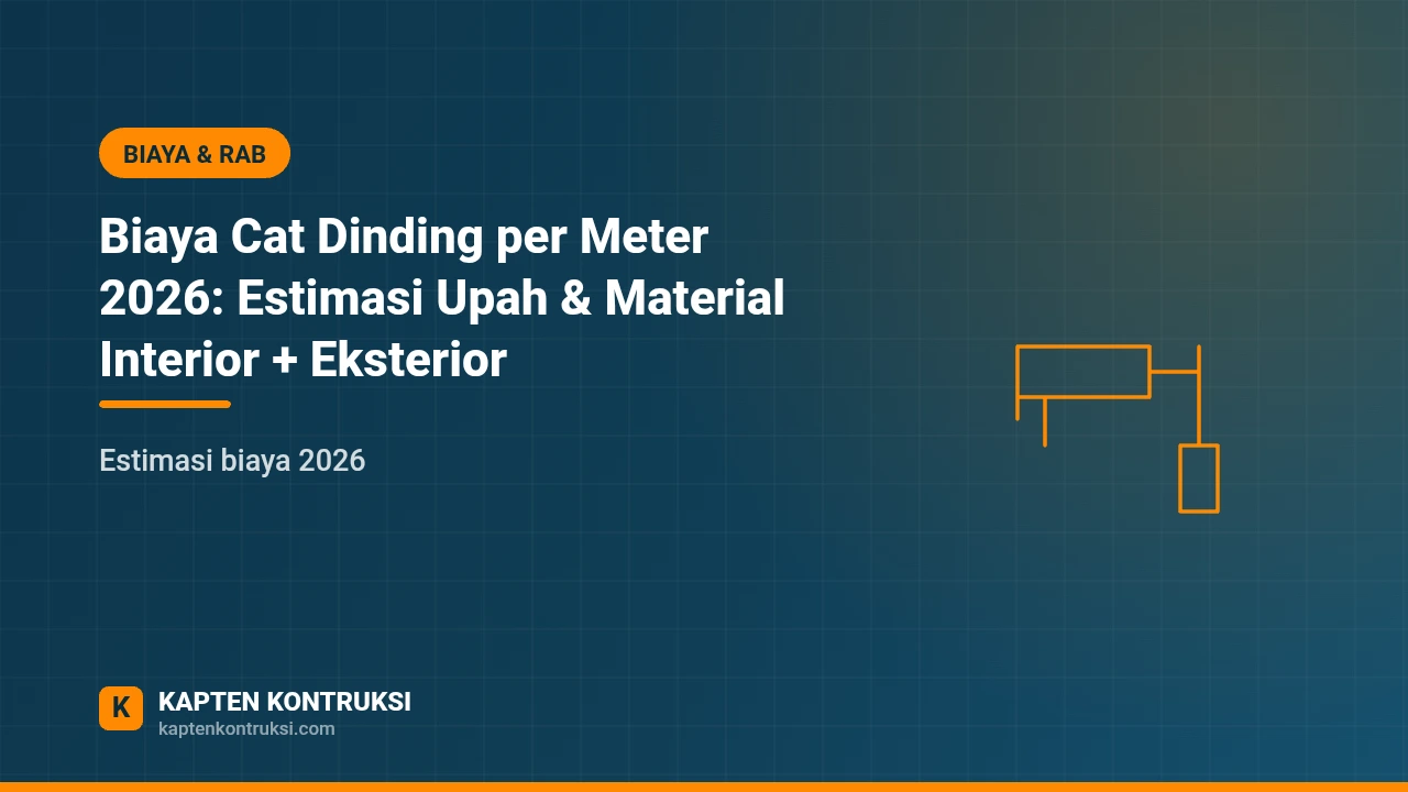 Biaya Cat Dinding per Meter 2026: Estimasi Upah & Material Interior + Eksterior — Kapten Kontruksi