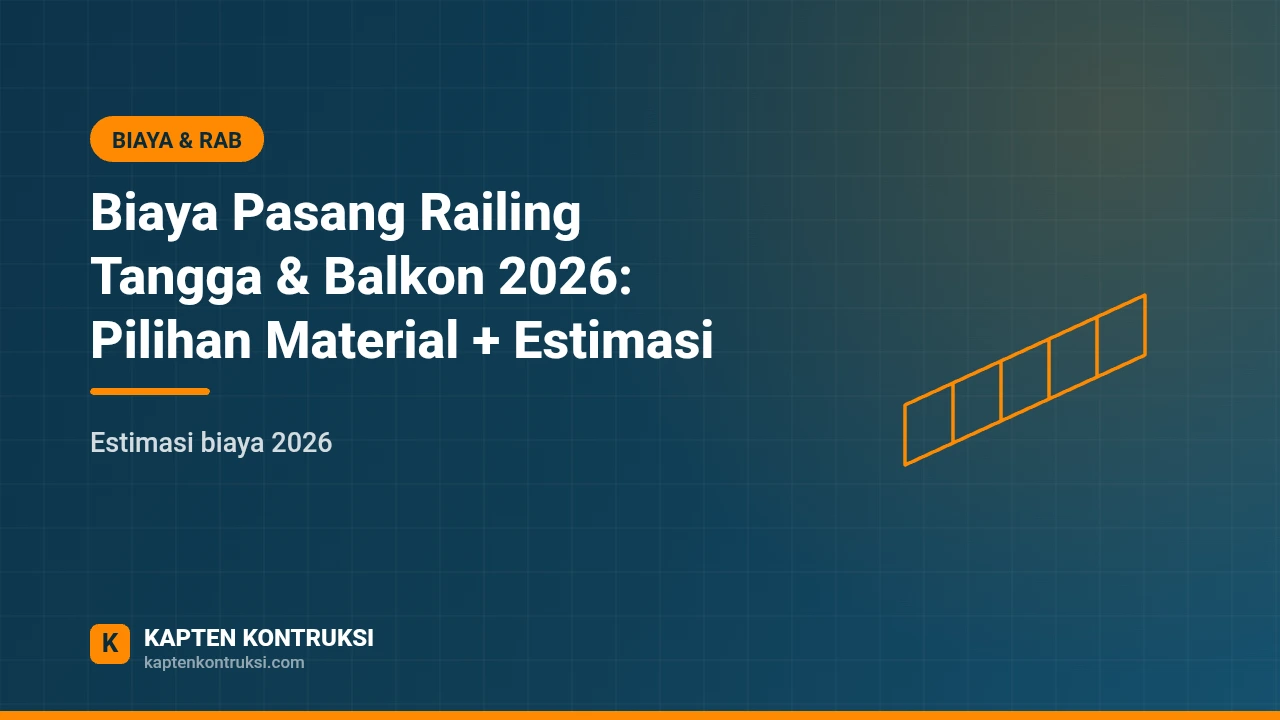 Biaya Pasang Railing Tangga & Balkon 2026: Pilihan Material + Estimasi — Kapten Kontruksi