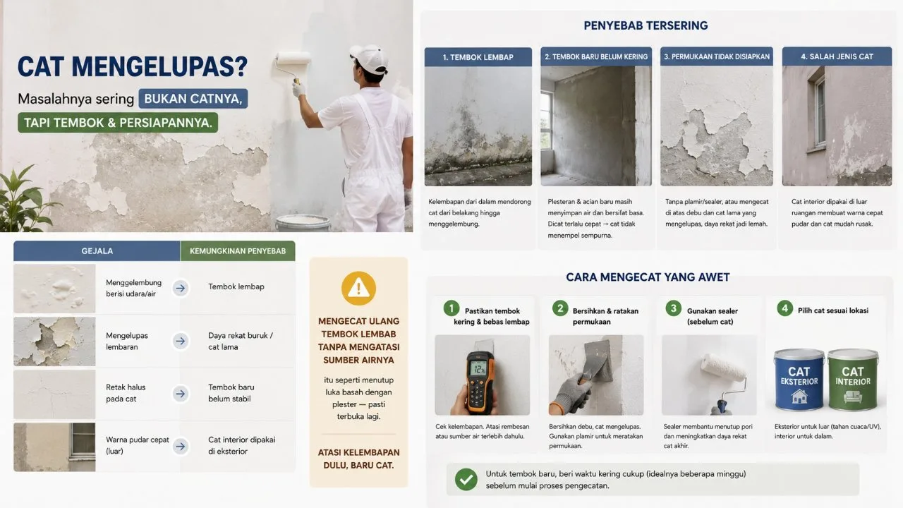 Kesalahan Memilih Cat yang Bikin Tembok Mengelupas dalam Hitungan Bulan