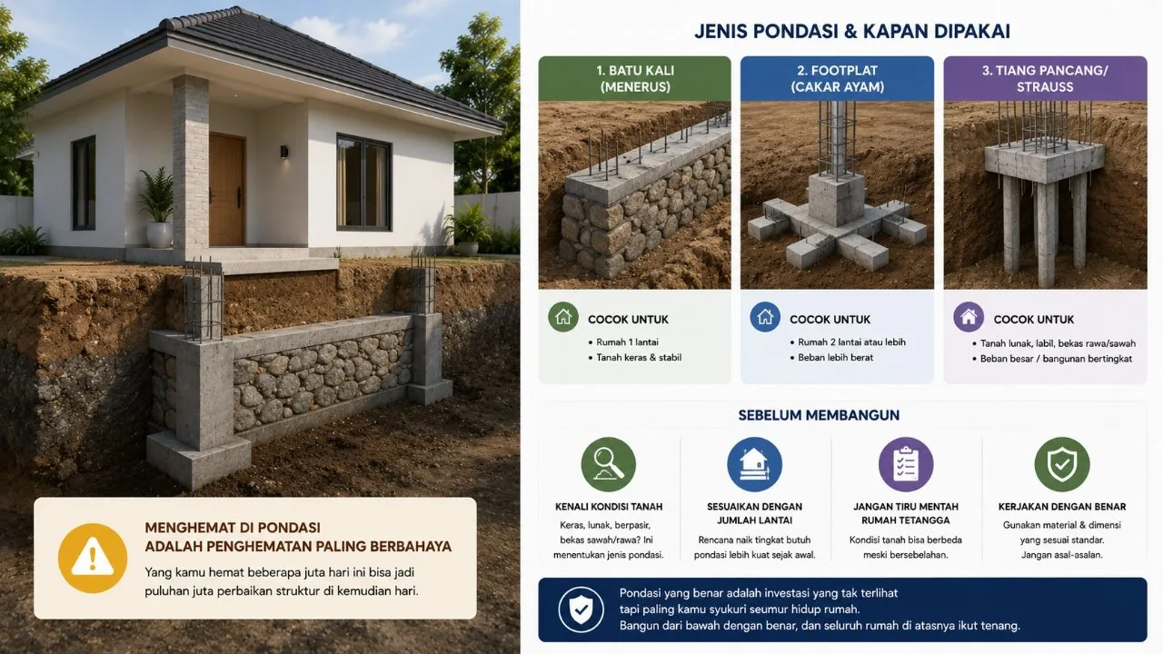 Pondasi: Bagian Rumah yang Paling Sering Diremehkan, Paling Mahal Diperbaiki