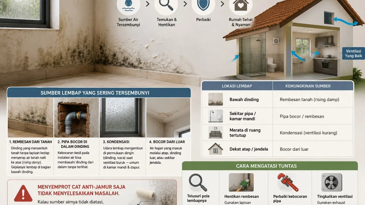 Rumah Lembap dan Berjamur? Ini Sumbernya yang Sering Tersembunyi