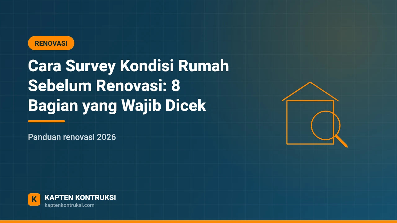 Cara Survey Kondisi Rumah Sebelum Renovasi: 8 Bagian yang Wajib Dicek — Kapten Kontruksi