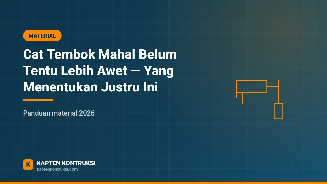 Cat Tembok Mahal Belum Tentu Lebih Awet — Yang Menentukan Justru Ini