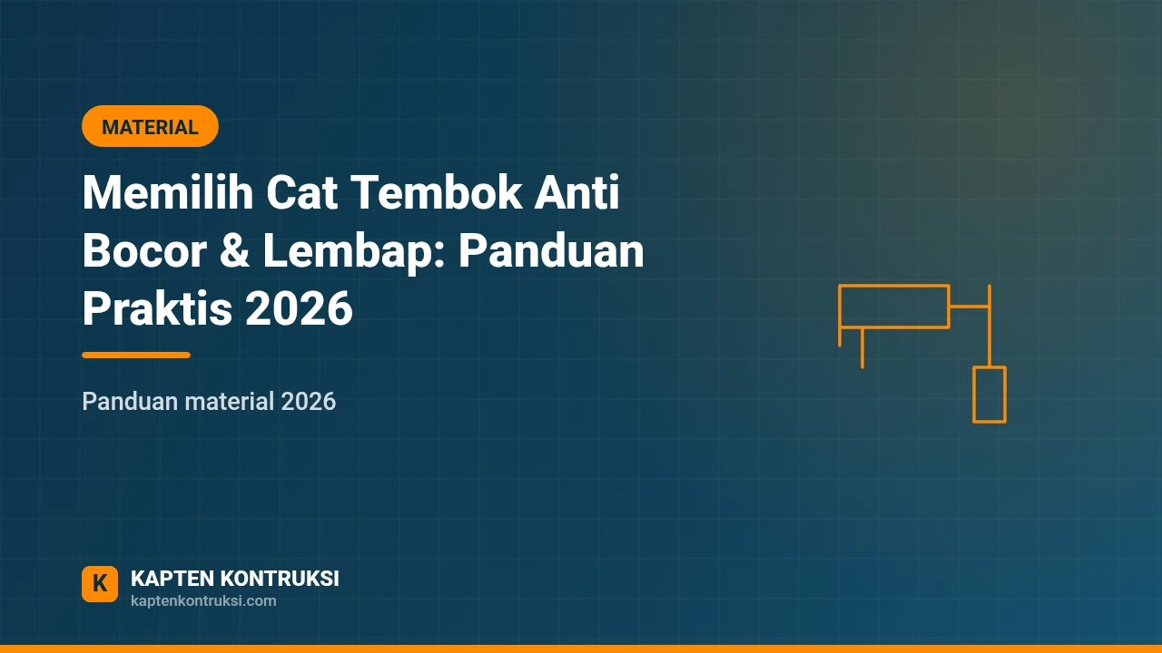 Memilih Cat Tembok Anti Bocor & Lembap: Panduan Praktis 2026 — Kapten Kontruksi