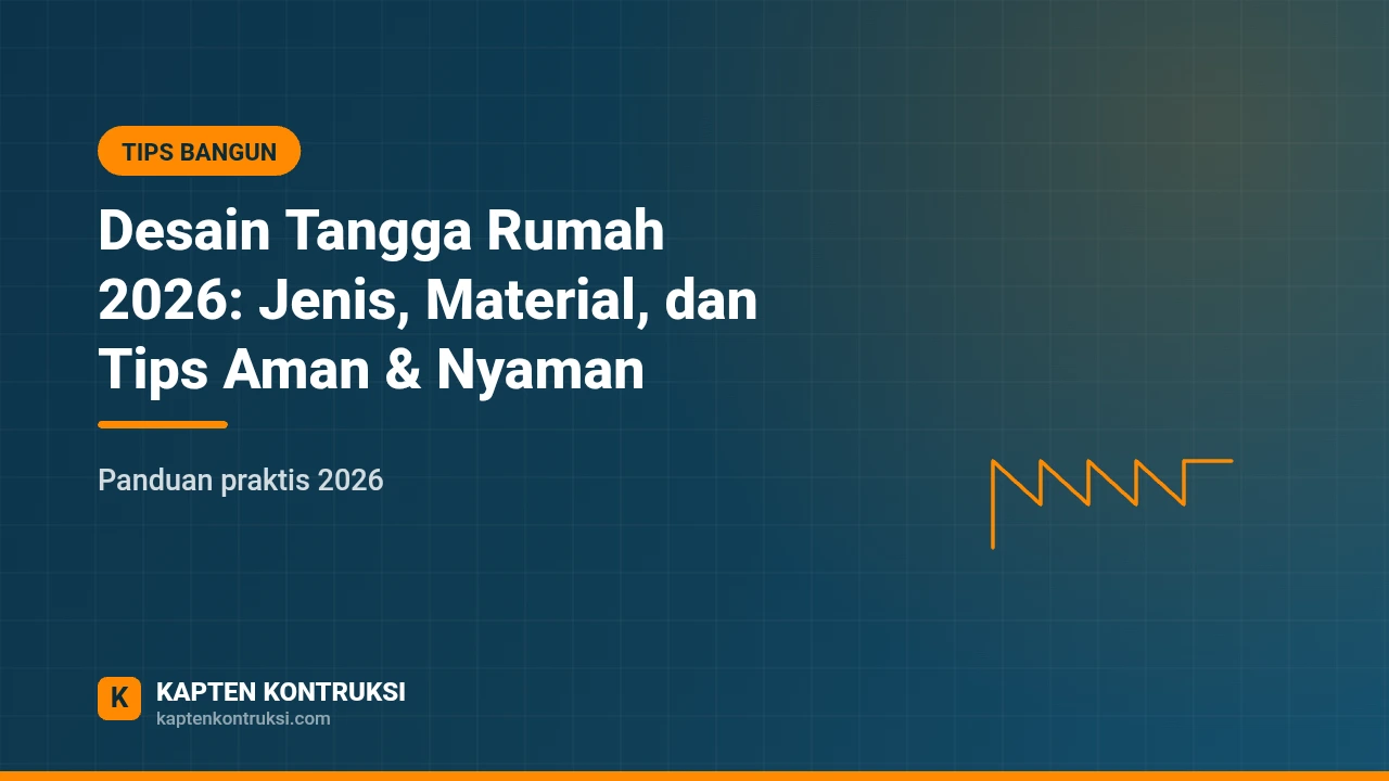 Desain Tangga Rumah 2026: Jenis, Material, dan Tips Aman & Nyaman — Kapten Kontruksi