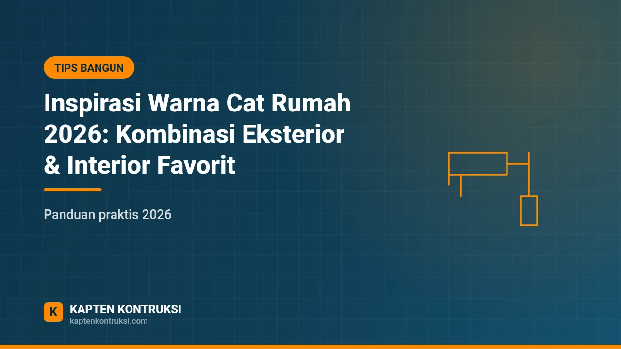 Inspirasi Warna Cat Rumah 2026: Kombinasi Eksterior & Interior Favorit — Kapten Kontruksi