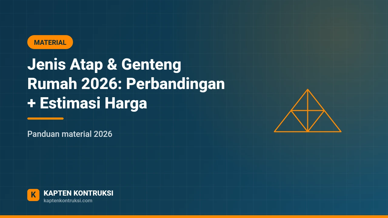 Jenis Atap & Genteng Rumah 2026: Perbandingan + Estimasi Harga — Kapten Kontruksi
