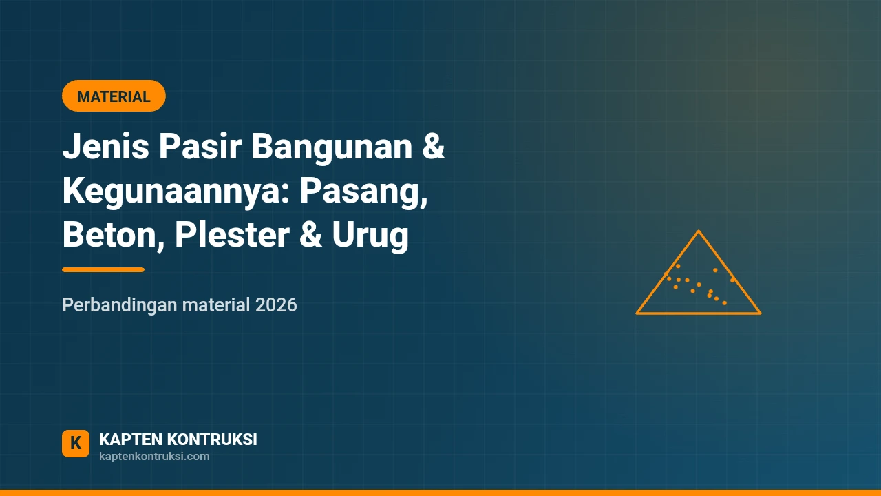Jenis Pasir Bangunan & Kegunaannya: Pasang, Beton, Plester & Urug — Kapten Kontruksi