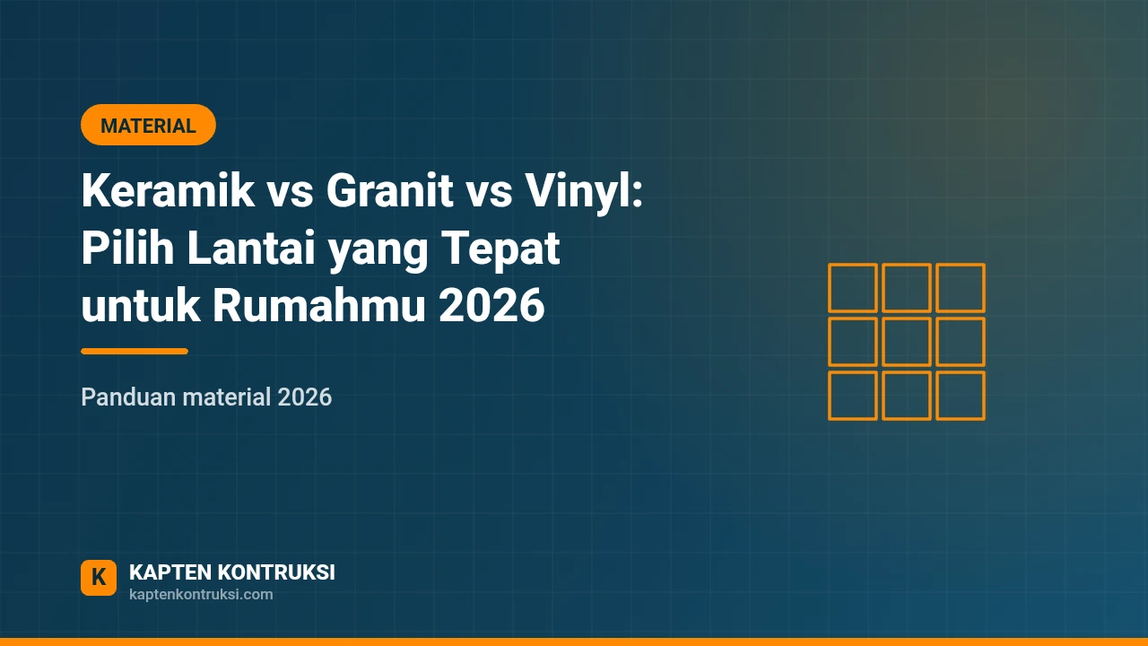 Keramik vs Granit vs Vinyl: Pilih Lantai yang Tepat untuk Rumahmu 2026 — Kapten Kontruksi