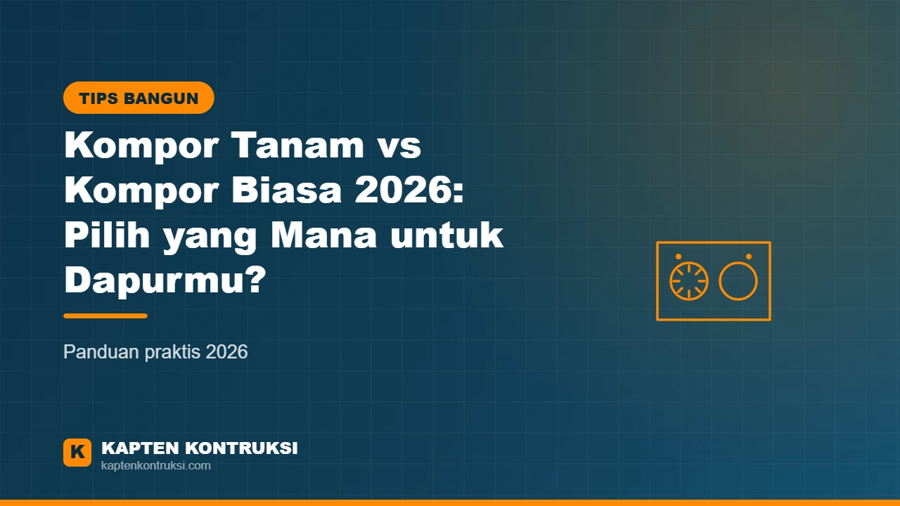 Kompor Tanam vs Kompor Biasa 2026: Pilih yang Mana untuk Dapurmu? — Kapten Kontruksi