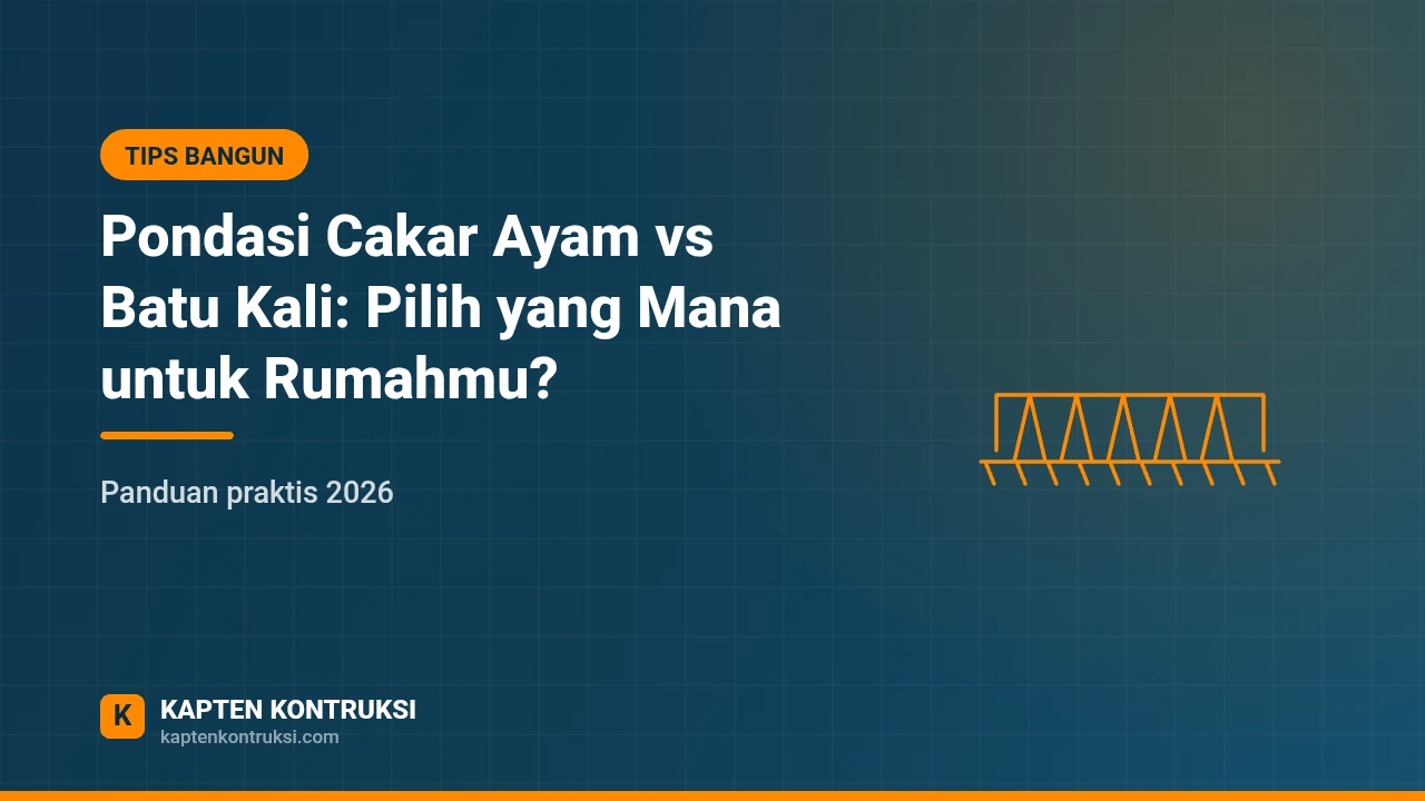 Pondasi Cakar Ayam vs Batu Kali: Pilih yang Mana untuk Rumahmu? — Kapten Kontruksi
