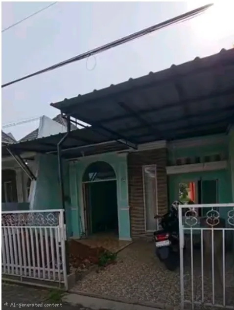 Kondisi awal — rumah 1 lantai dengan fasad lama sebelum dibangun ulang.