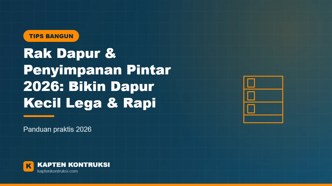 Rak Dapur & Penyimpanan Pintar 2026: Bikin Dapur Kecil Lega & Rapi — Kapten Kontruksi