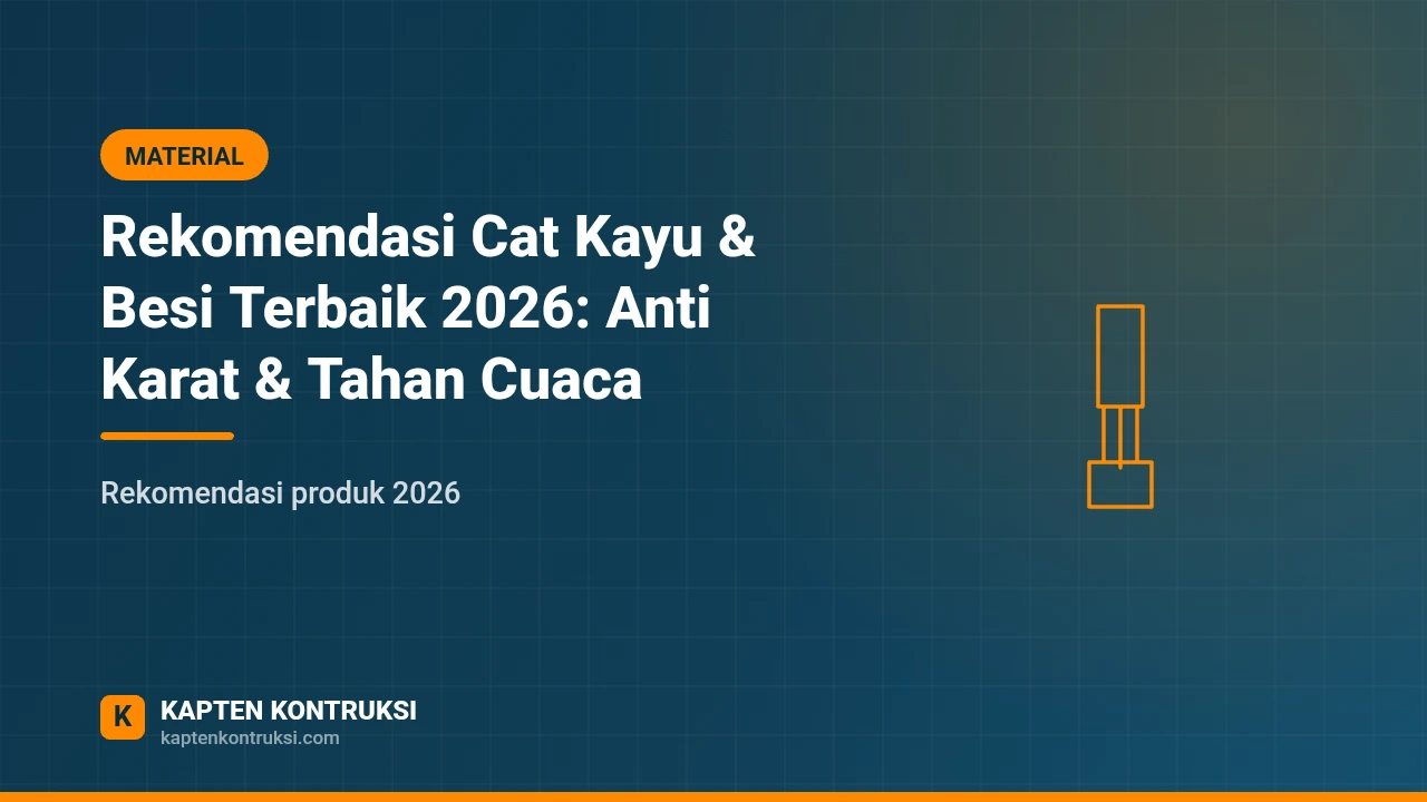Rekomendasi Cat Kayu & Besi Terbaik 2026: Anti Karat & Tahan Cuaca — Kapten Kontruksi
