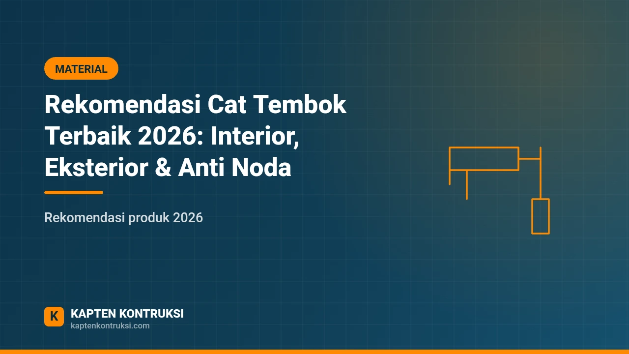 Rekomendasi Cat Tembok Terbaik 2026: Interior, Eksterior & Anti Noda — Kapten Kontruksi