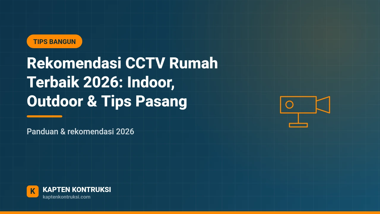 Rekomendasi CCTV Rumah Terbaik 2026: Indoor, Outdoor & Tips Pasang — Kapten Kontruksi