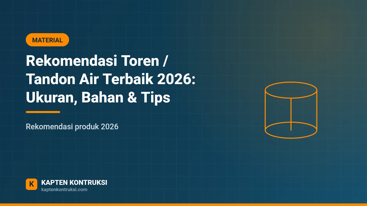 Rekomendasi Toren / Tandon Air Terbaik 2026: Ukuran, Bahan & Tips — Kapten Kontruksi