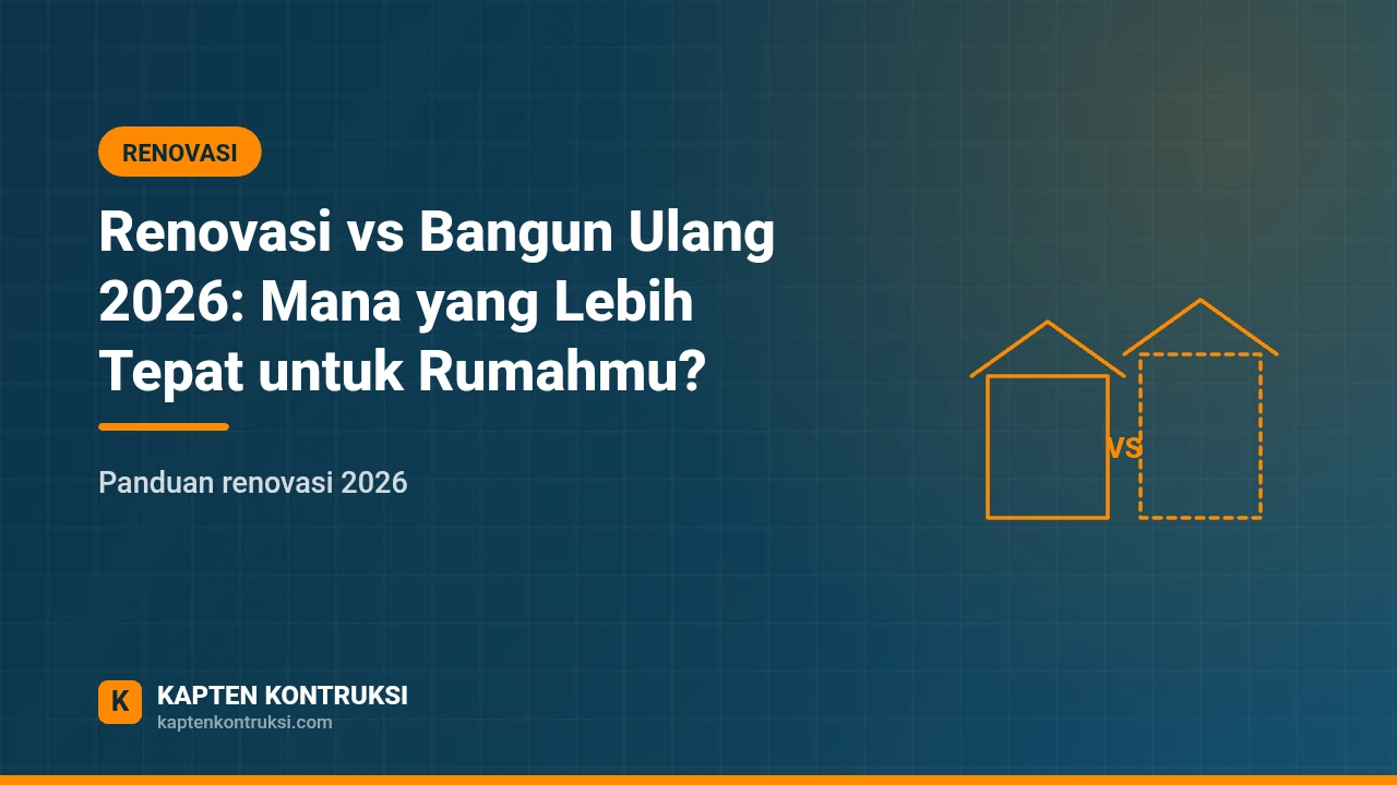 Renovasi vs Bangun Ulang 2026: Mana yang Lebih Tepat untuk Rumahmu? — Kapten Kontruksi
