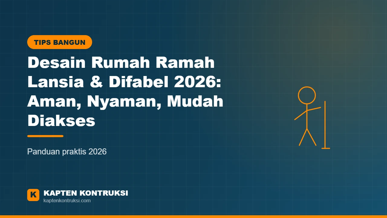 Desain Rumah Ramah Lansia & Difabel 2026: Aman, Nyaman, Mudah Diakses — Kapten Kontruksi