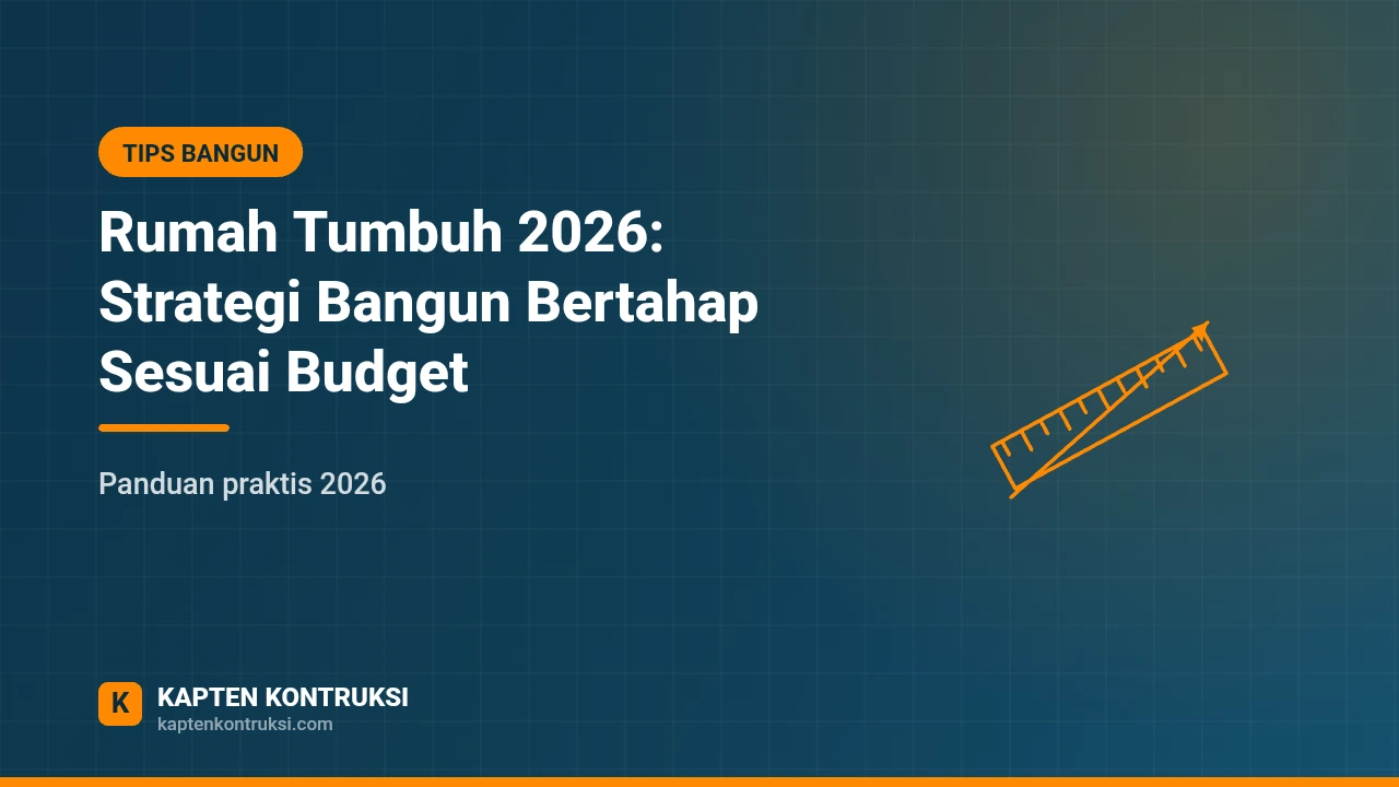 Rumah Tumbuh 2026: Strategi Bangun Bertahap Sesuai Budget — Kapten Kontruksi