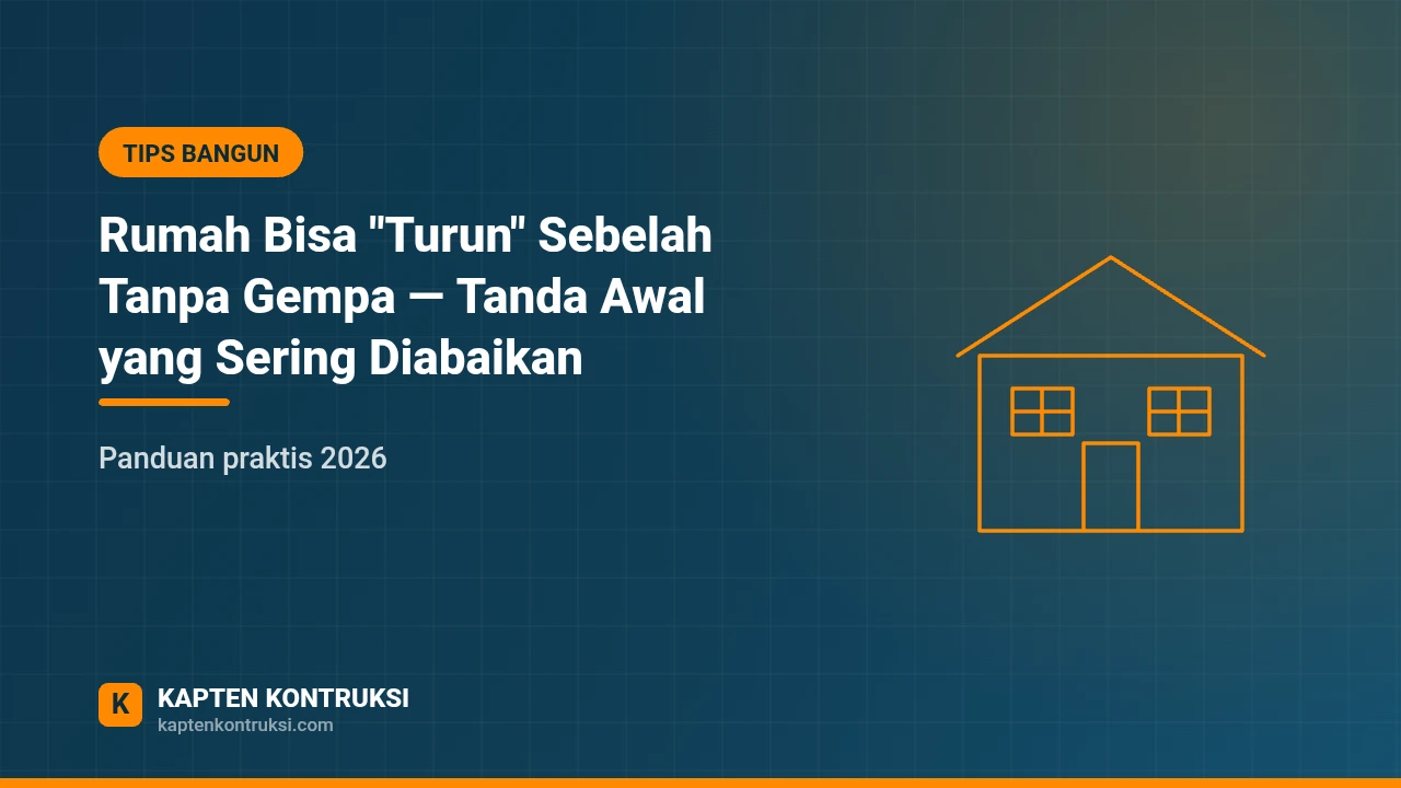 Rumah Bisa "Turun" Sebelah Tanpa Gempa — Tanda Awal yang Sering Diabaikan