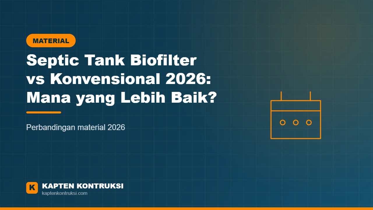 Septic Tank Biofilter vs Konvensional 2026: Mana yang Lebih Baik? — Kapten Kontruksi
