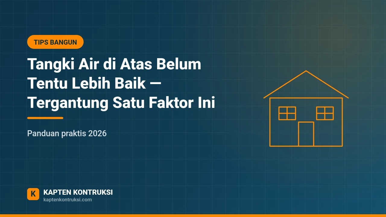 Tangki Air di Atas Belum Tentu Lebih Baik — Tergantung Satu Faktor Ini