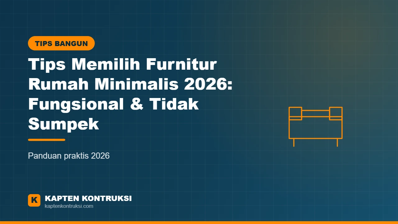 Tips Memilih Furnitur Rumah Minimalis 2026: Fungsional & Tidak Sumpek — Kapten Kontruksi