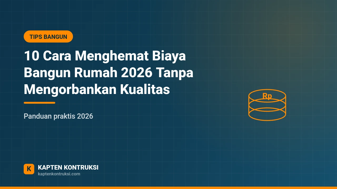 10 Cara Menghemat Biaya Bangun Rumah 2026 Tanpa Mengorbankan Kualitas — Kapten Kontruksi