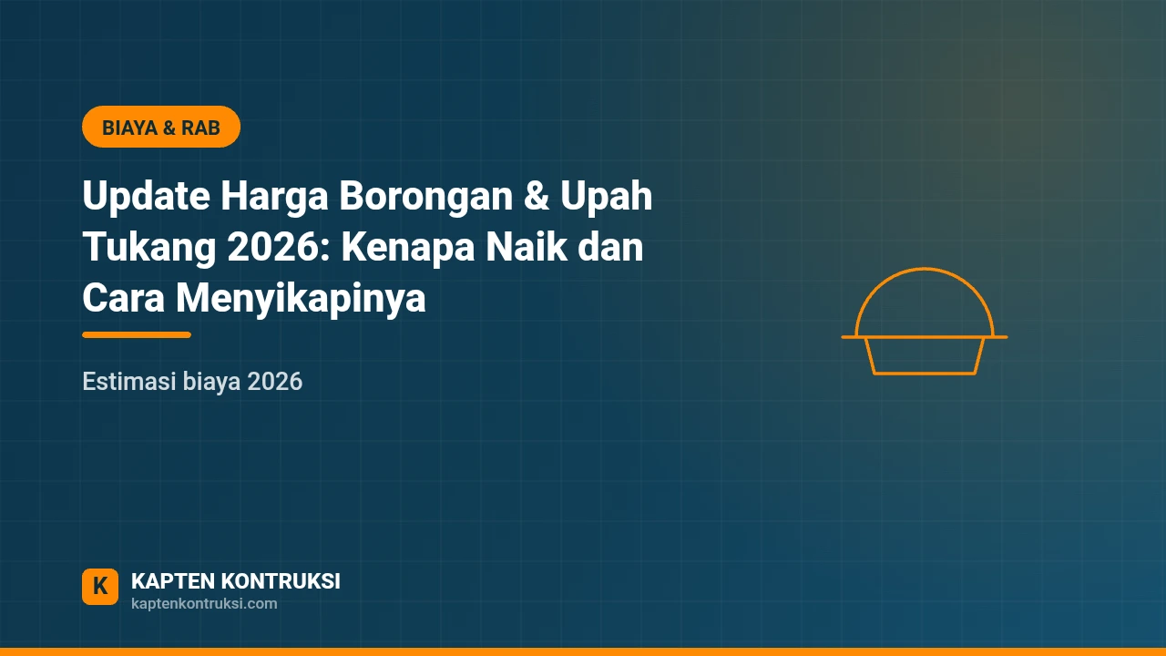Update Harga Borongan & Upah Tukang 2026: Kenapa Naik dan Cara Menyikapinya — Kapten Kontruksi